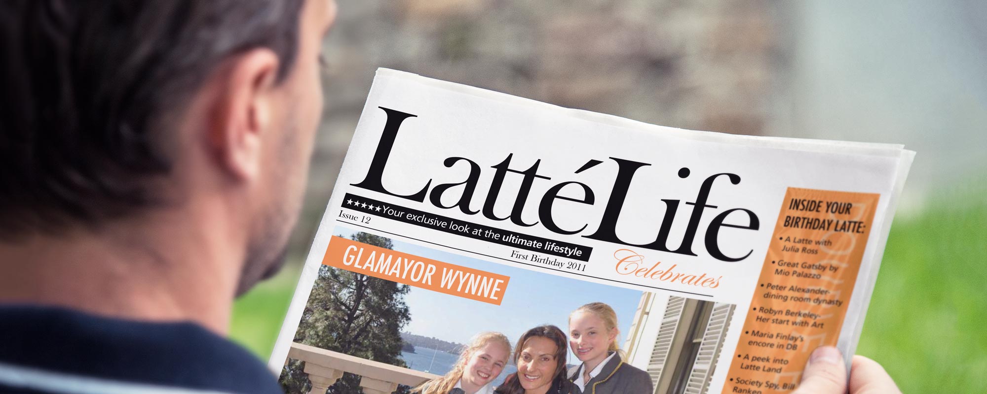latte life newspaper publication mockup